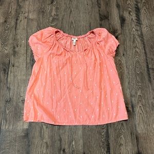 Women's size extra large, St. John's Bay brand, salmon colored blouse.
